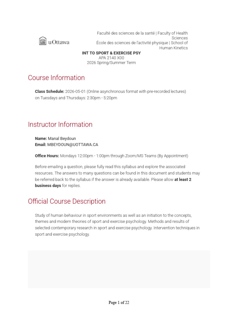 APA2140-X00- Syllabus Summer 2026 | PDF | Academic Dishonesty ...