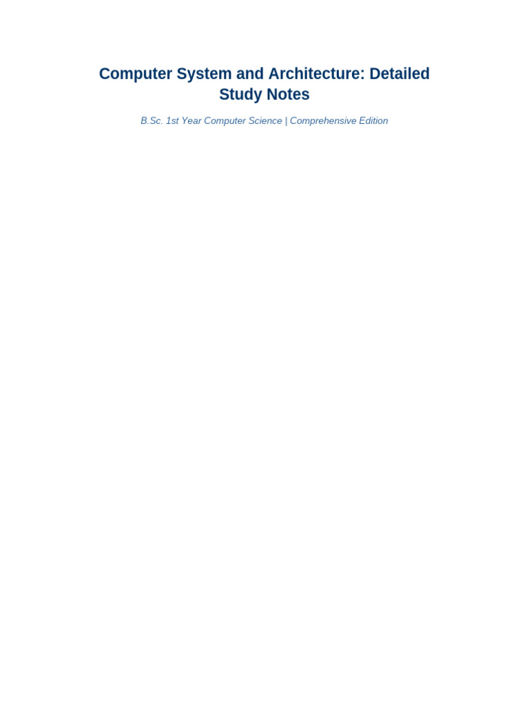 Computer Architecture Detailed English-V1 | PDF | Logic Gate | Boolean ...