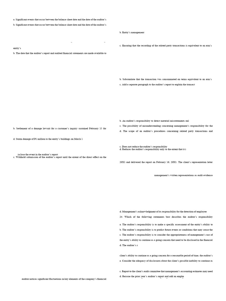 Completing The Audit | PDF | Going Concern | Audit