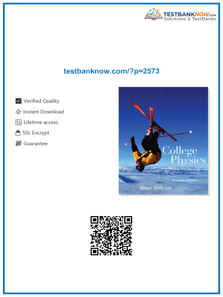 Solution Manual for College Physics 7th Edition by Wilson download full chapters | PDF ...