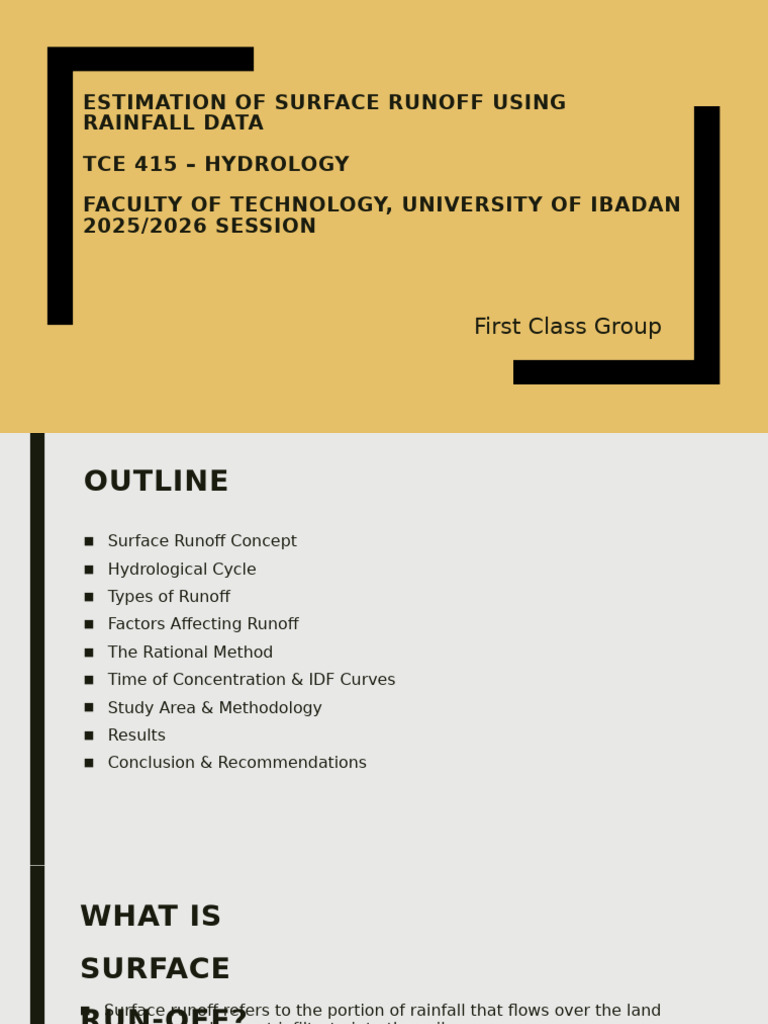First Class Hydrology Presentation | PDF | Surface Runoff | Hydrology