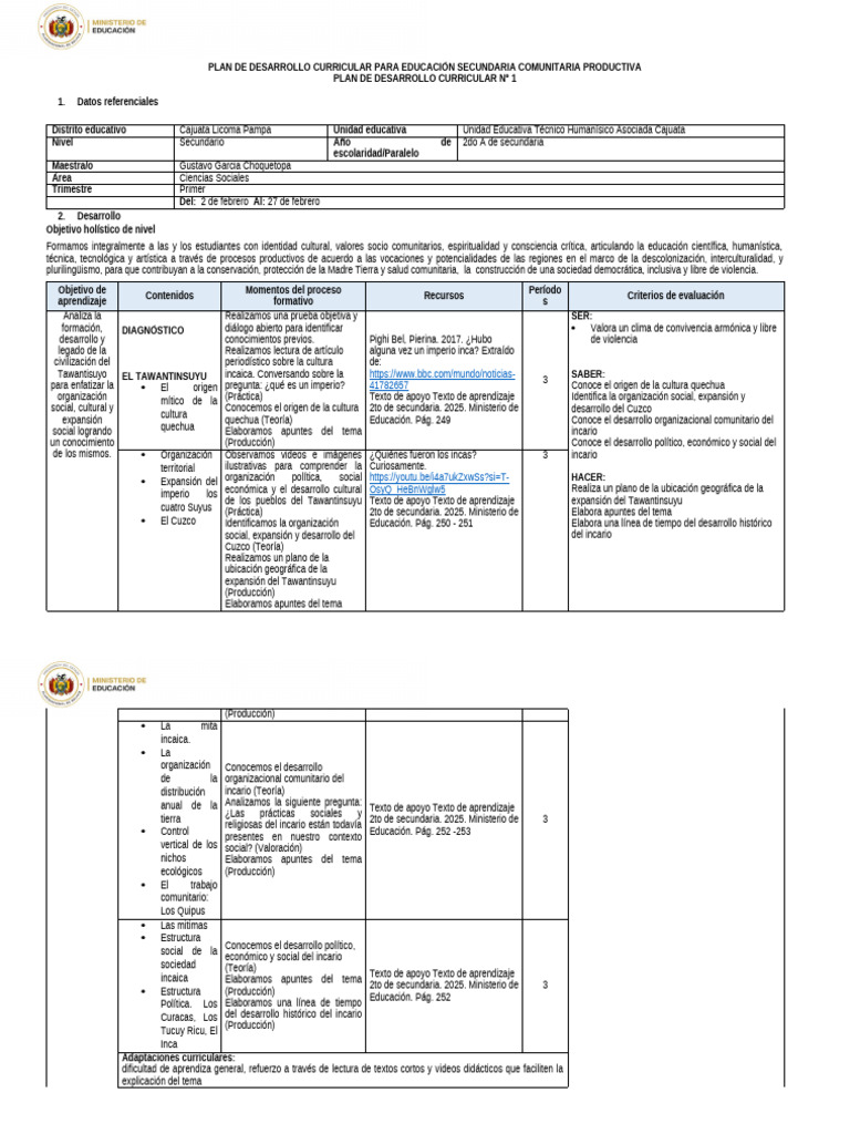 Plantilla PDC_SEC_2026 (1) | PDF | Imperio Inca | Guerra civil americana
