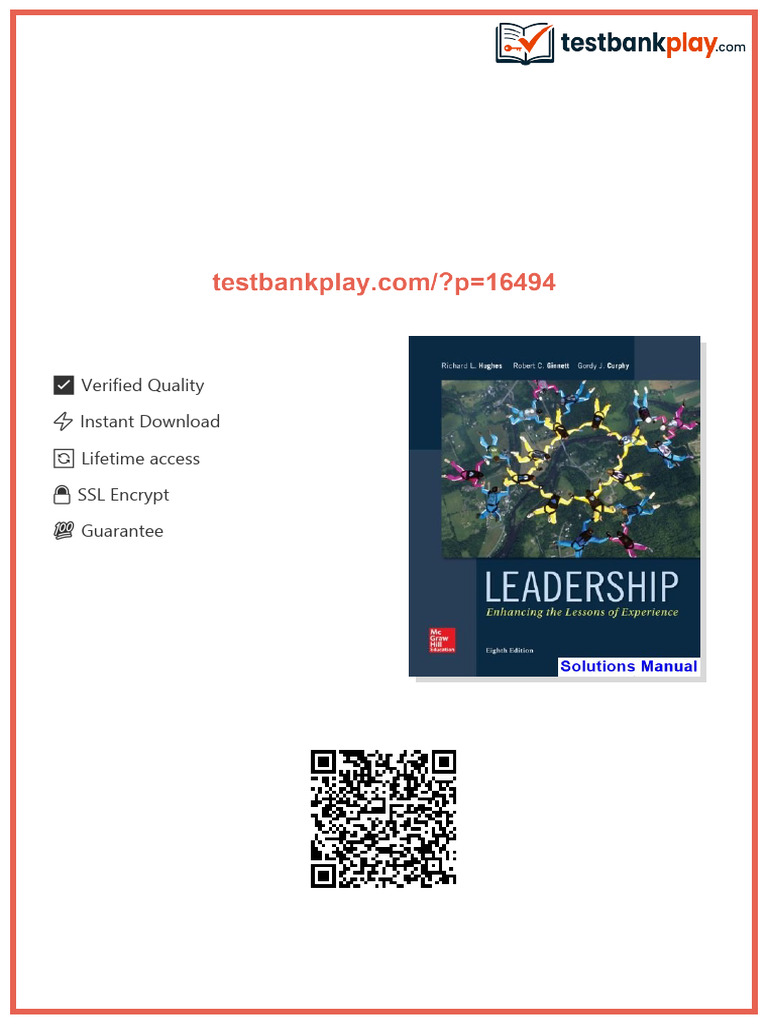 Leadership Enhancing the Lessons of Experience 8th Edition Hughes ...