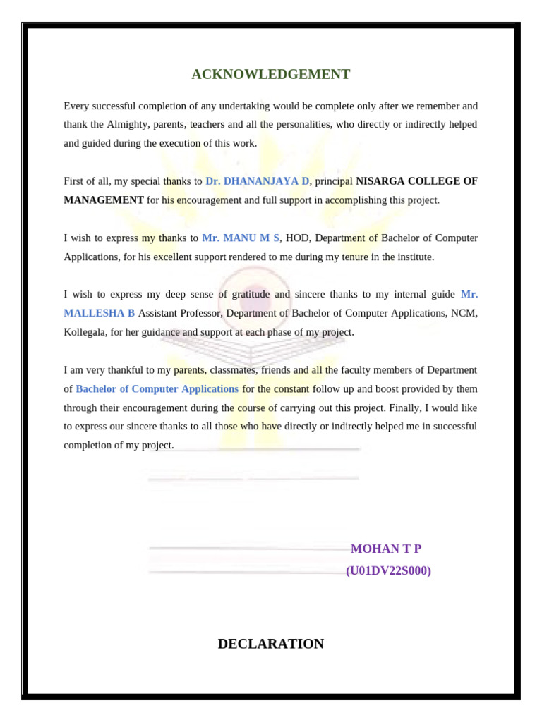 Declaration | PDF