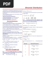 Binomial Distribution (CD) Maths +2 Objective Qustions