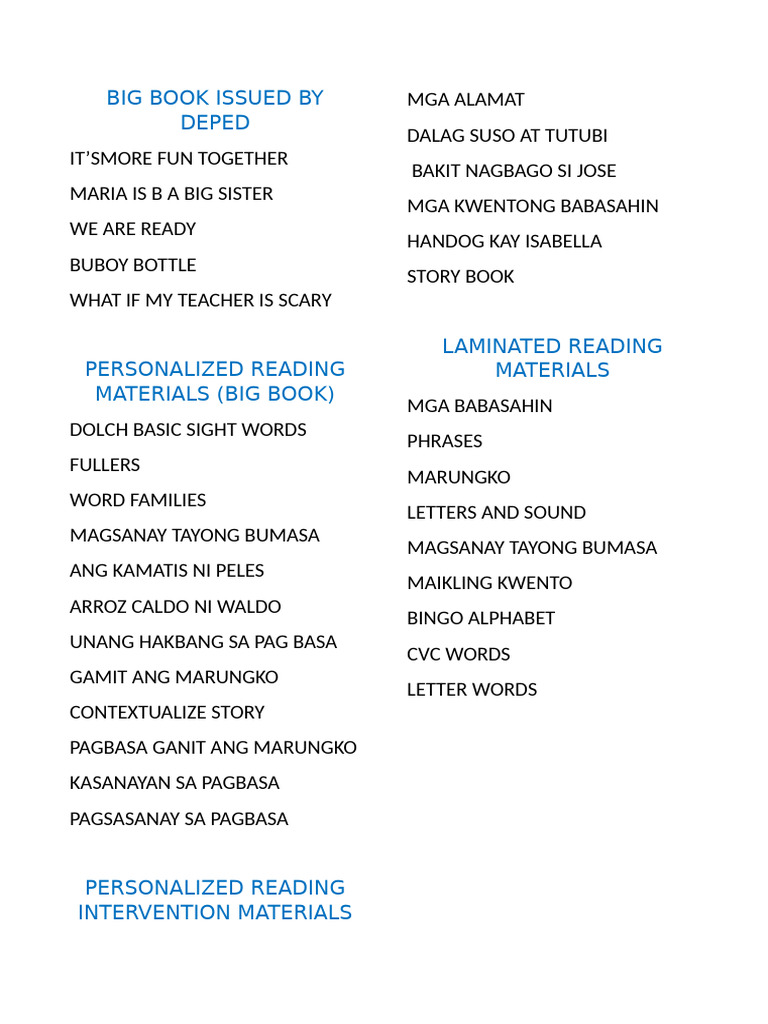 Big Book Issued by Deped | PDF
