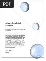 Download Quantitative Analysis of Active Constituent of Paracetamol by Hina Aslam SN103675748 doc pdf