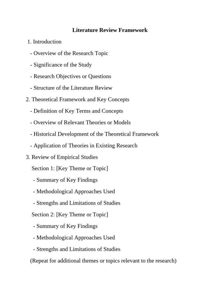 Literature Review Framework | PDF