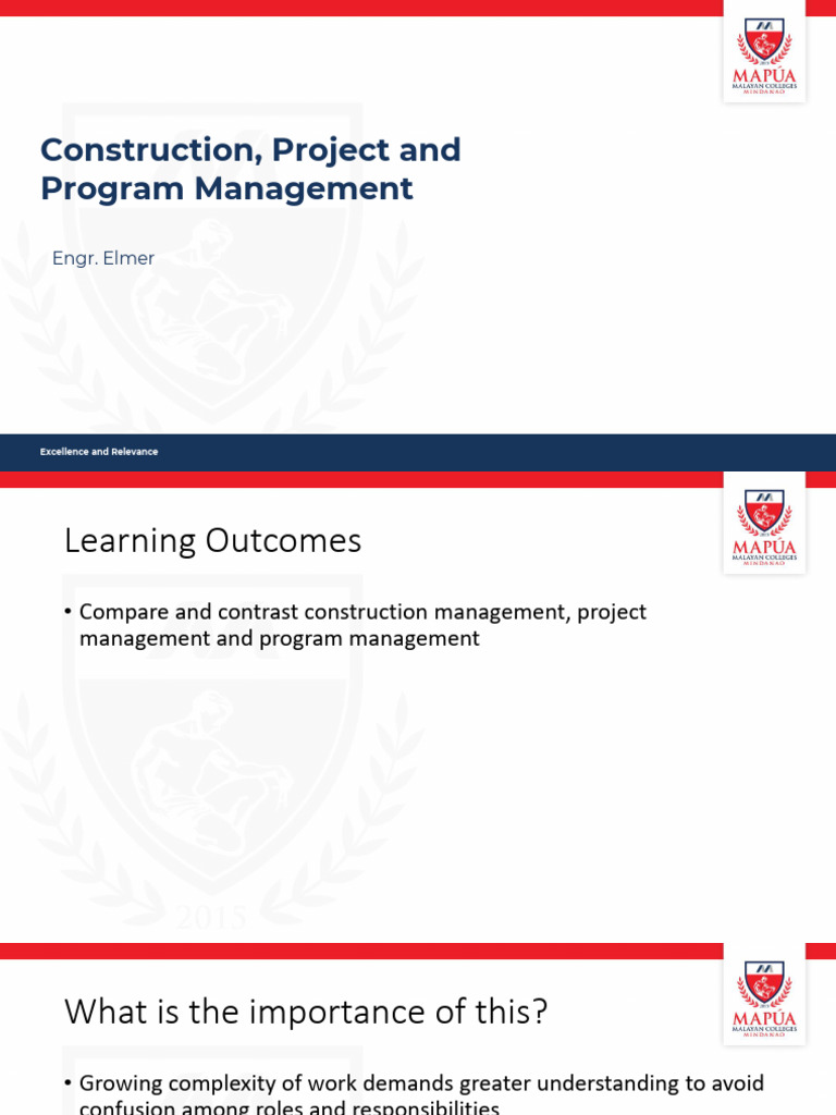 4. Construction, Project, And Program Management | PDF | Project ...
