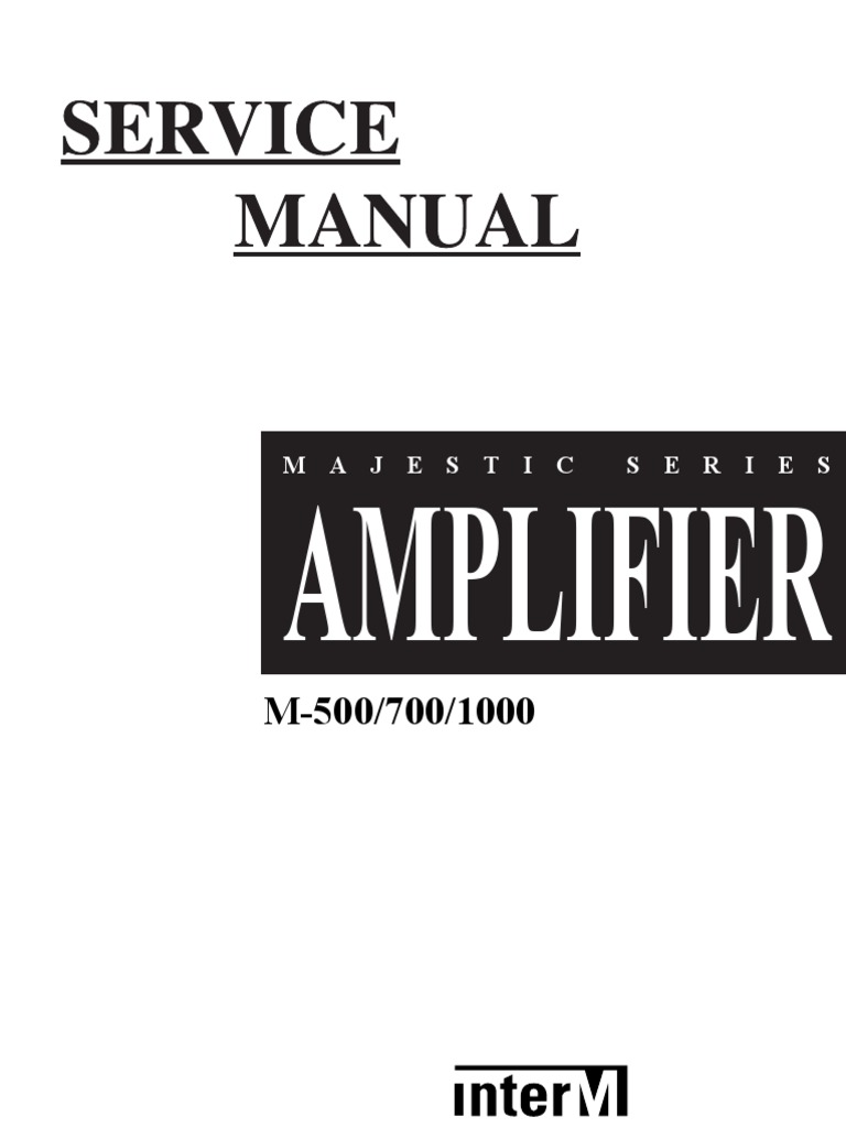M-1000 Amplifier Parts List | PDF
