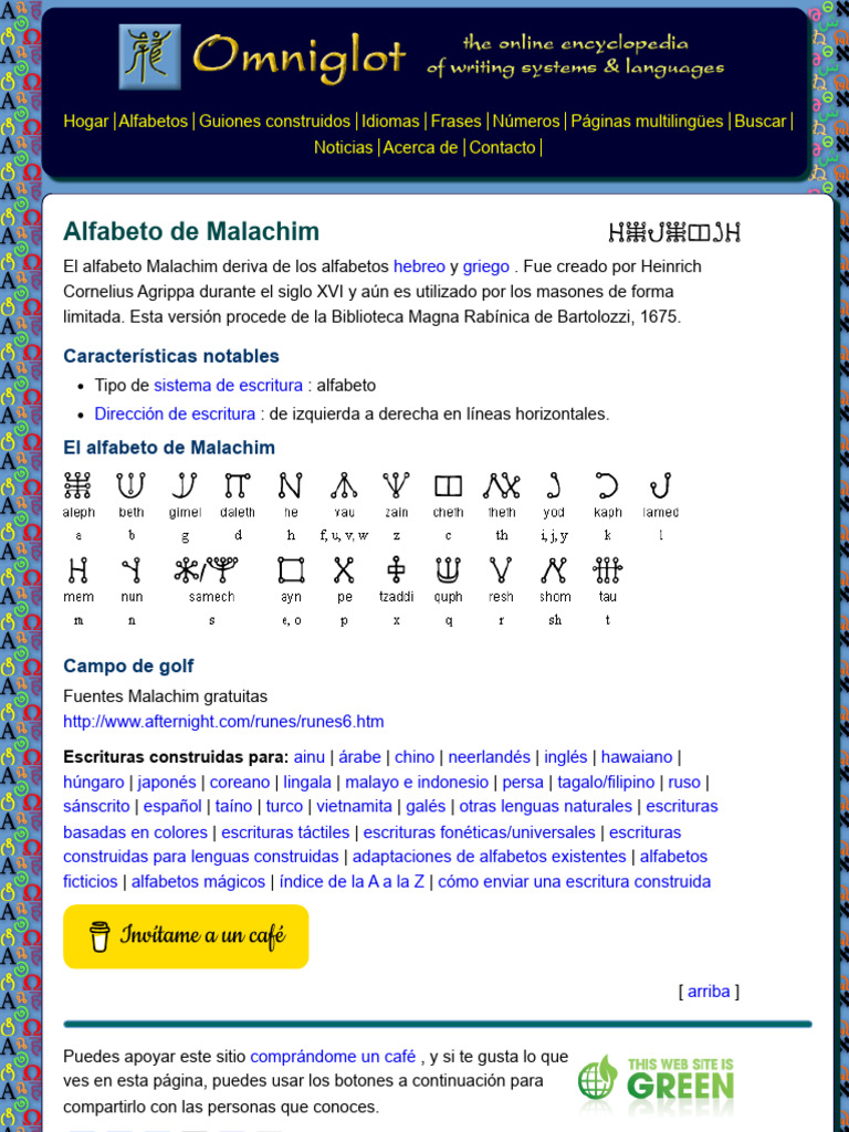Alfabeto de Malachim | PDF | Alfabeto | Escritura