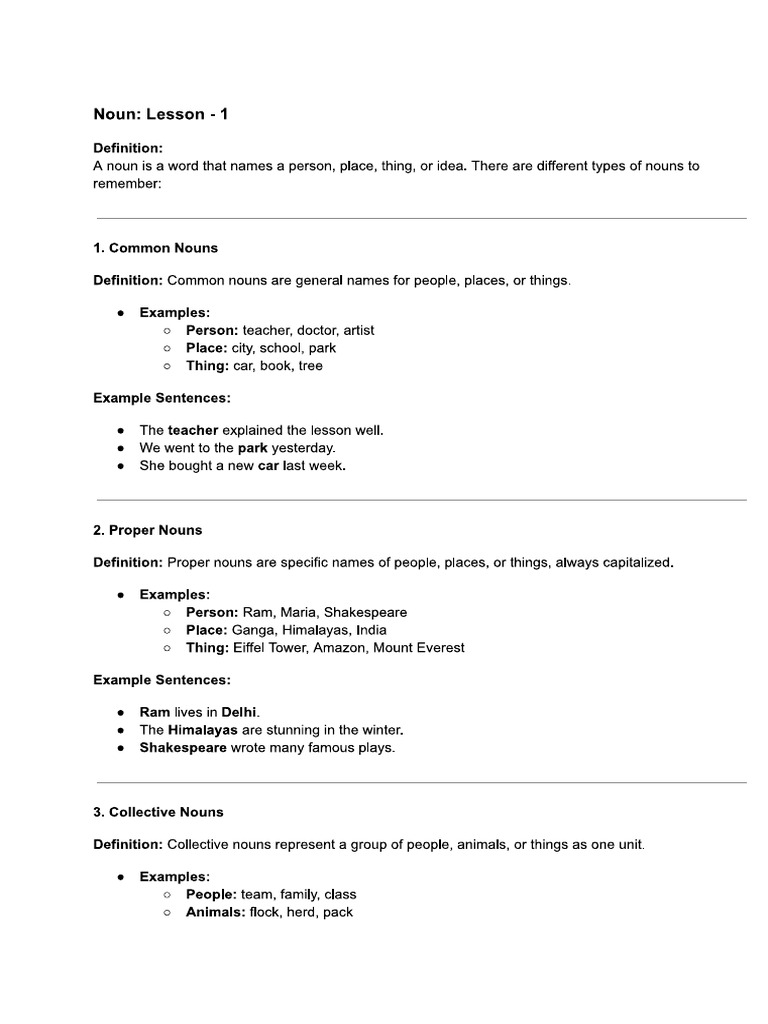 Noun - Main Notes2 | PDF