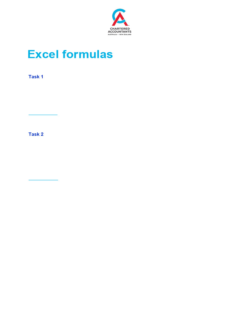 Excel Formulas | PDF