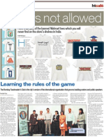 Learning the rules of the game - Hindustan Times