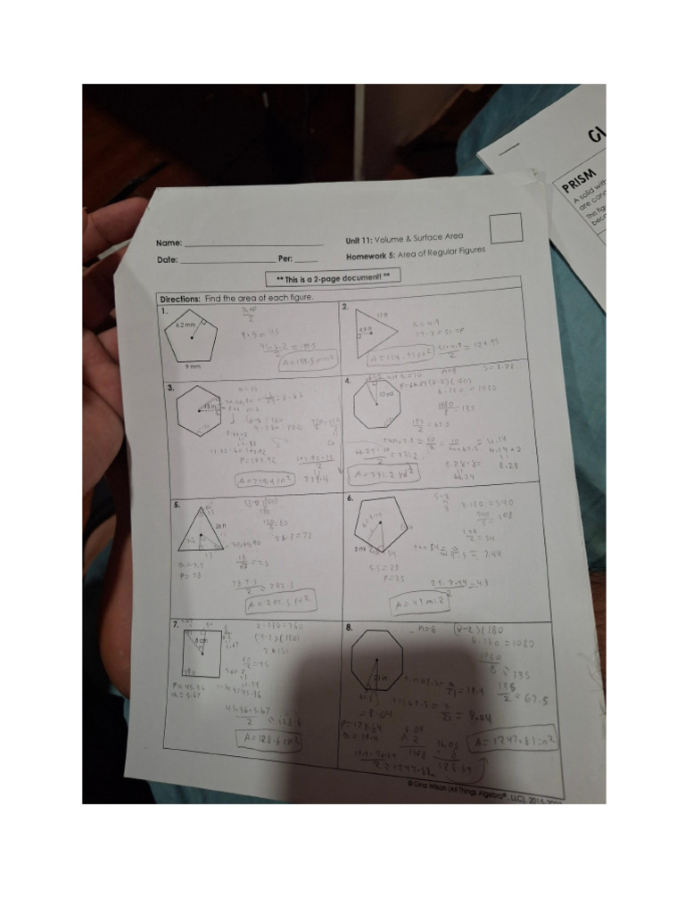 Area of Regular Polygons | PDF