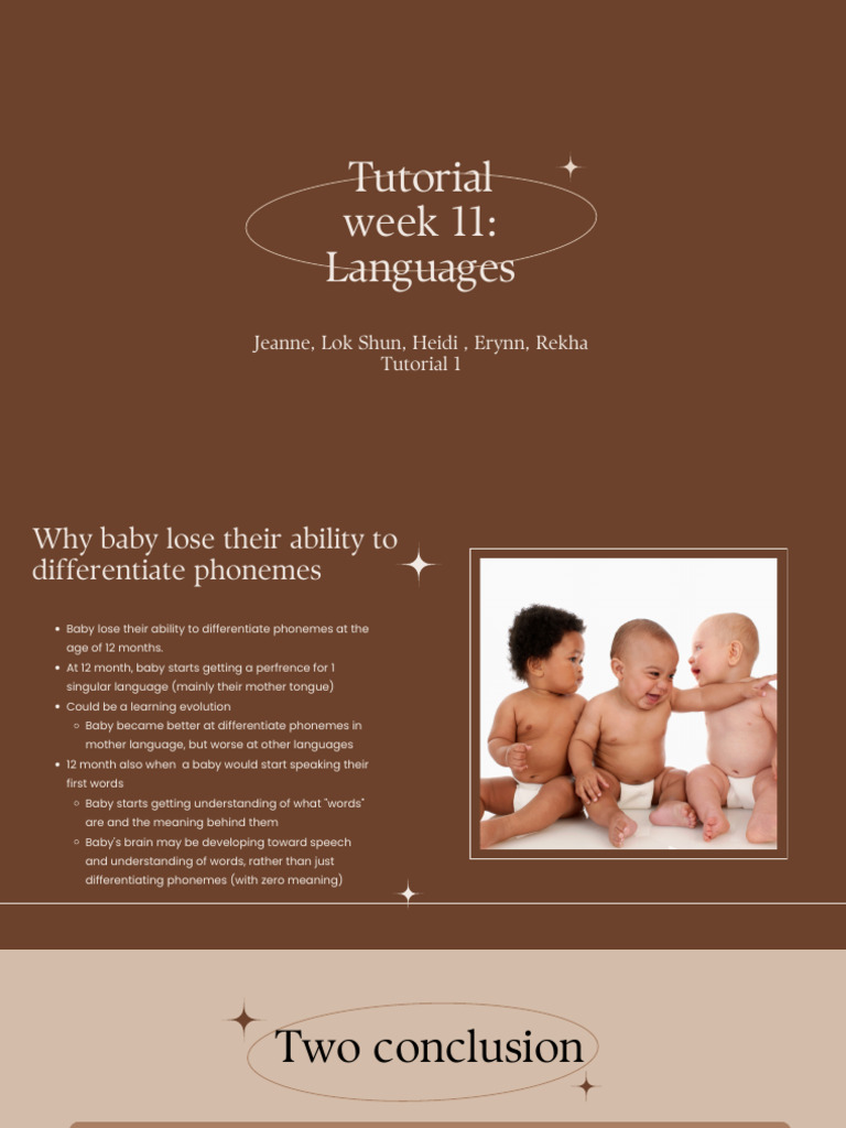 Cog Week 11 Tutorial Work | PDF | Language Development | Linguistics