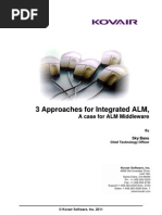3 Approaches to Integrated ALM, A case for ALM Platform