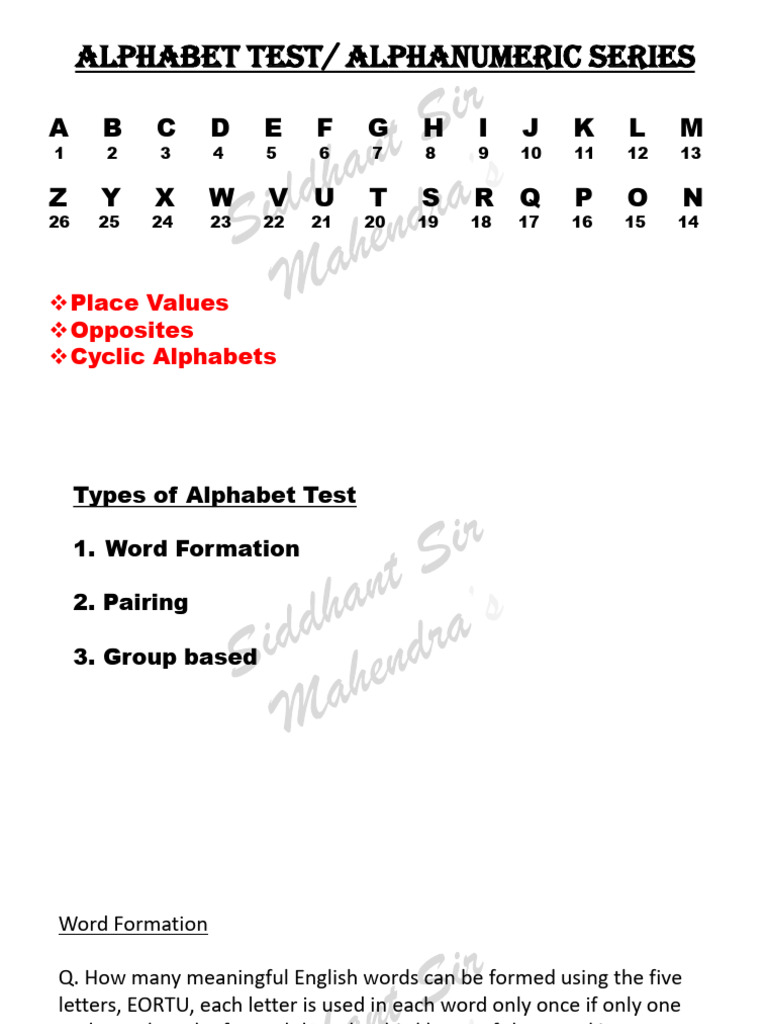 Alphabet Test | PDF | Alphabet | English Language