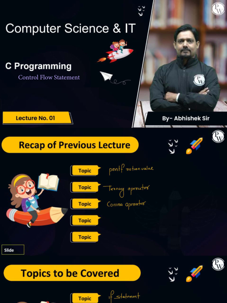 Control Flow Statement - Class Notes | PDF