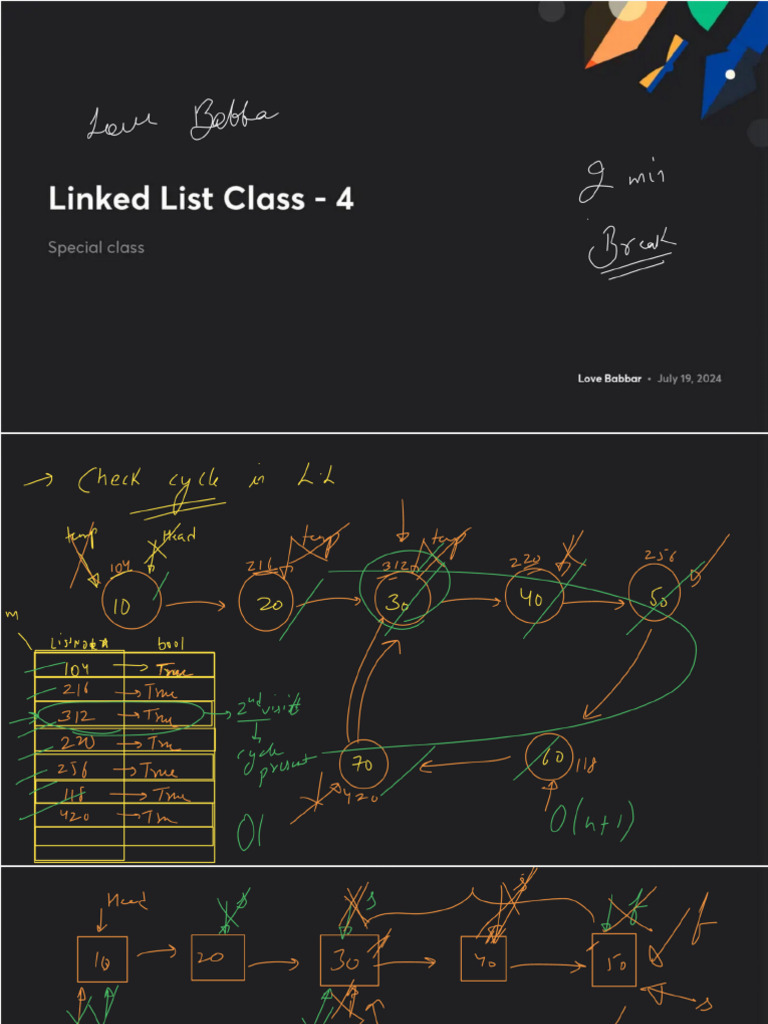 Linked List Class 4 With Anno | PDF