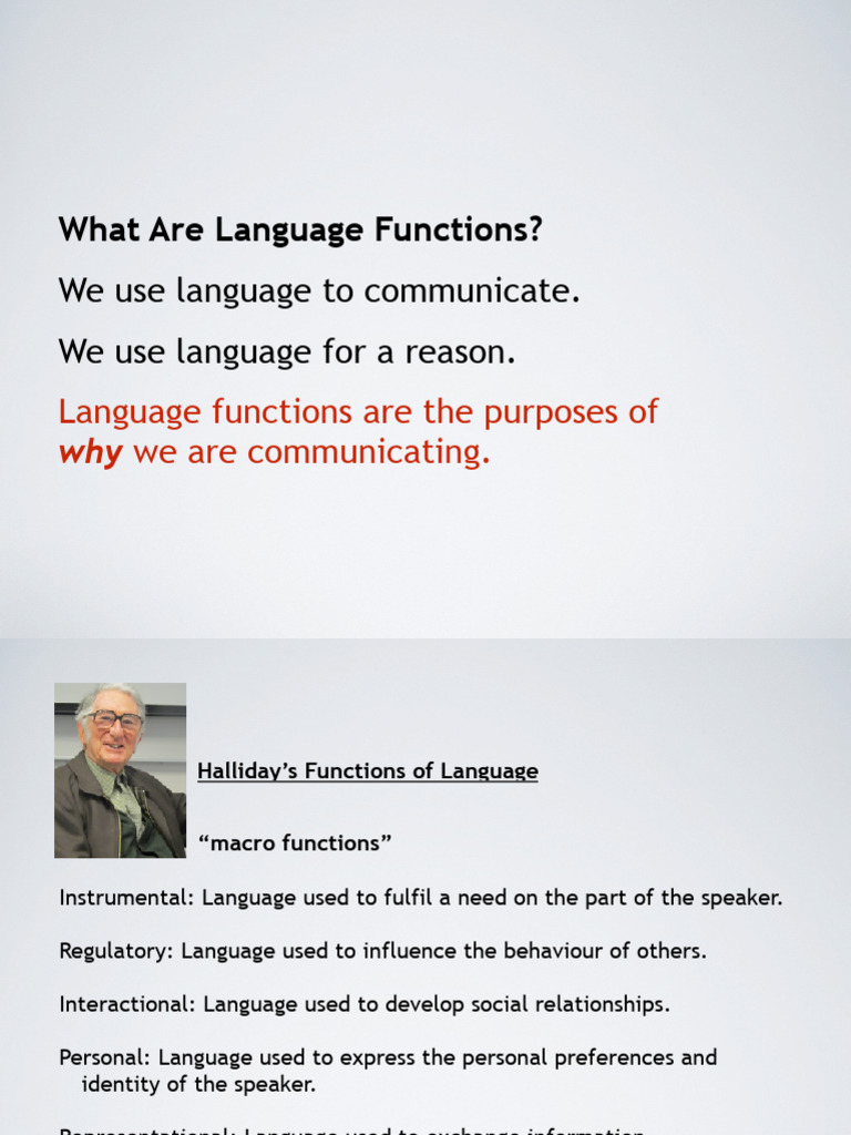 Ppt Language Functions | PDF