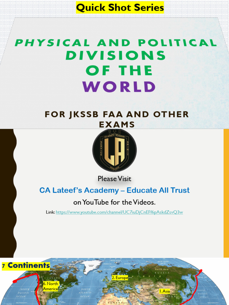 Physical and Poitical Divisions of the World | PDF | Europe | Asia