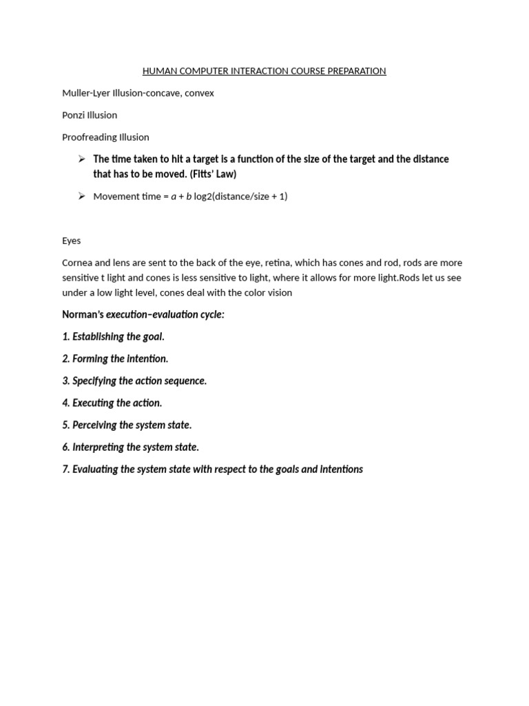 Human Computer Interaction Course Preparation | PDF