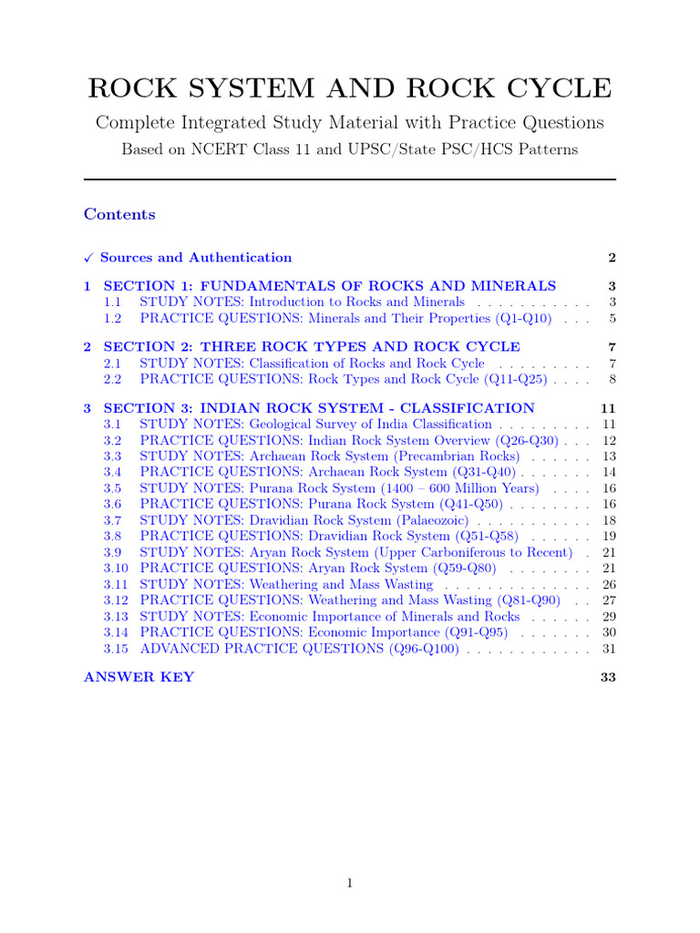 Rock System | PDF | Rock (Geology) | Sedimentary Rock