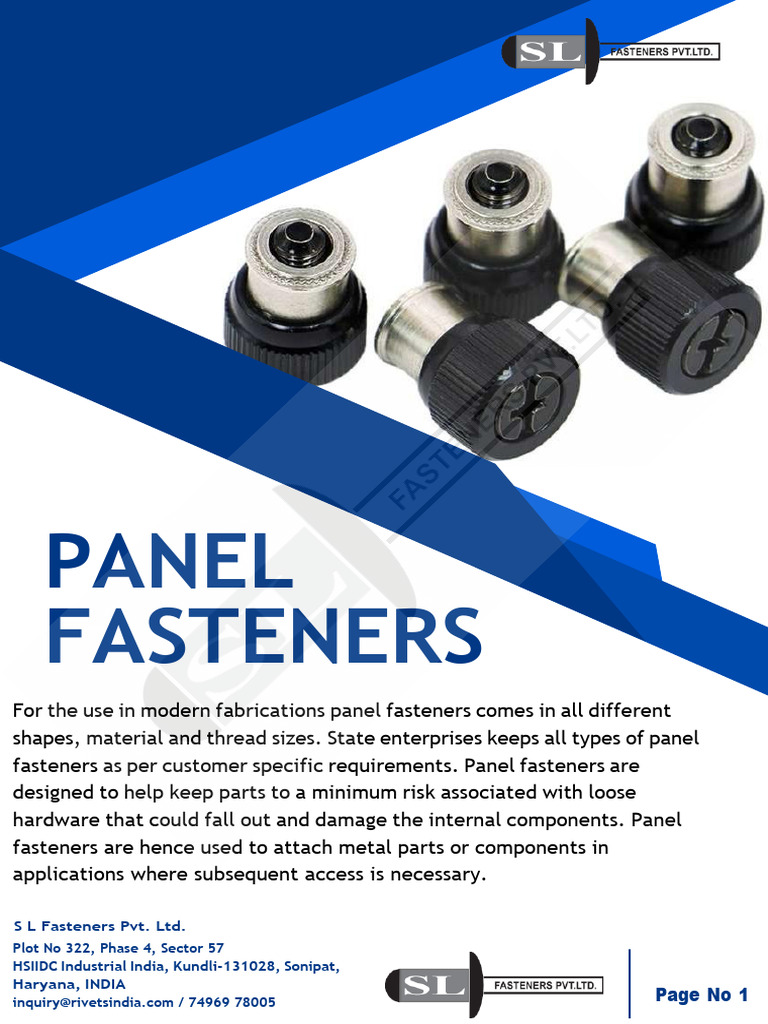 Pf 11 Panel Fasteners | PDF