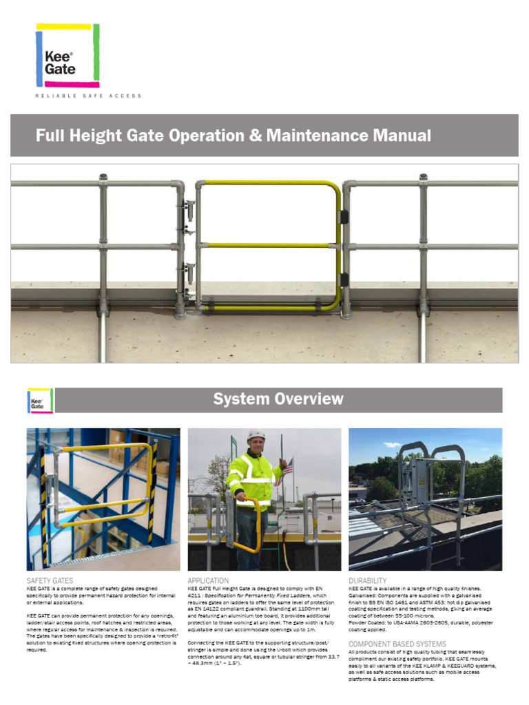 Keegate Full Height Gate | PDF | Nut (Hardware) | Screw