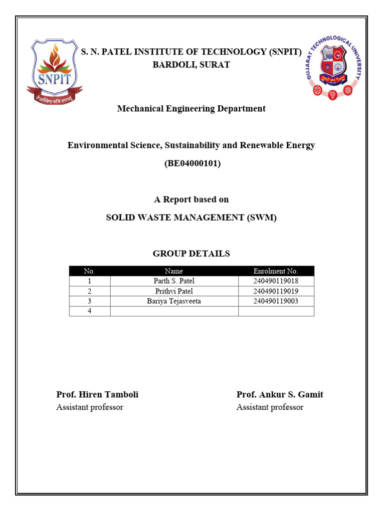 SOLID WASTE MANAGEMENT_(SWM) | PDF | Waste | Waste Management