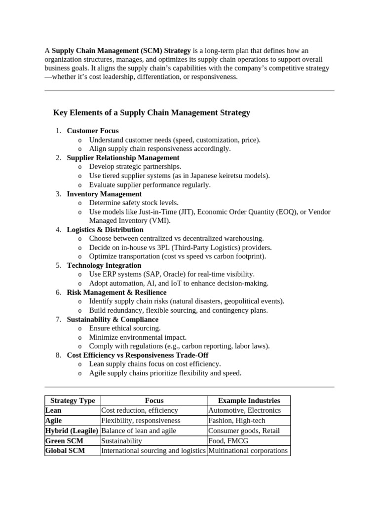 Supply Chain Management notes | PDF | Supply Chain Management | Inventory