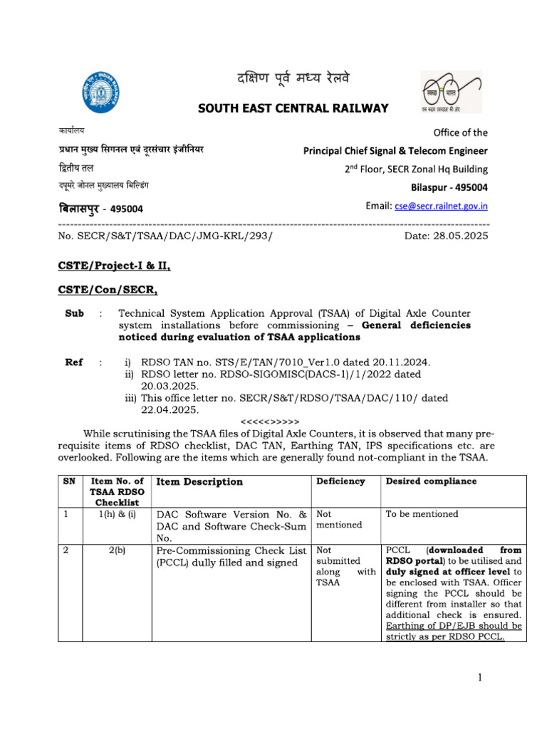 TSAA_DAC_General Deficiencies_Letter to All Concerned_28!05!2025 ...