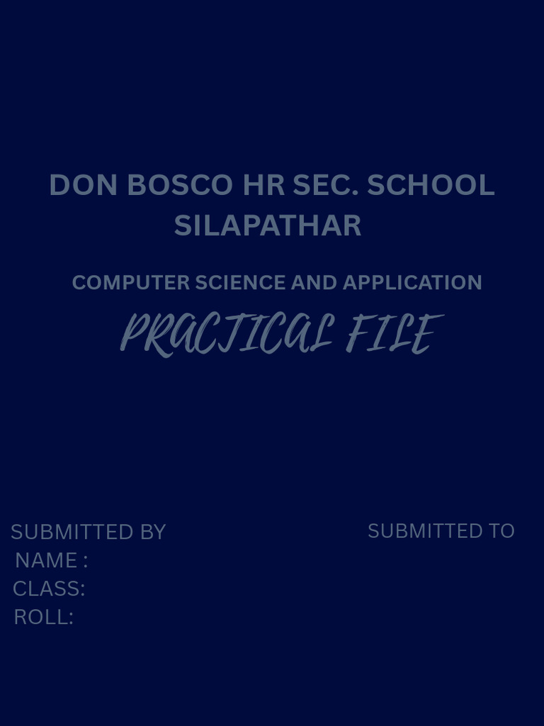 Practical File | PDF