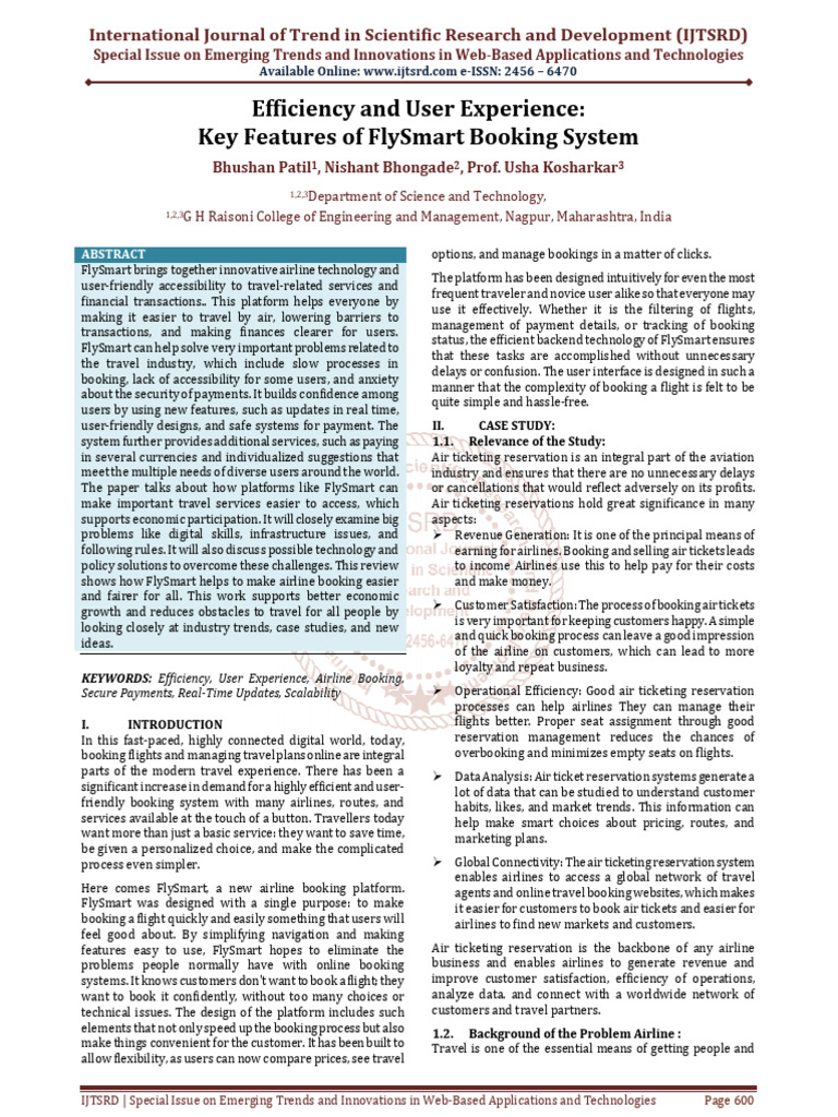 Efficiency and User Experience Key Features of FlySmart Booking System ...