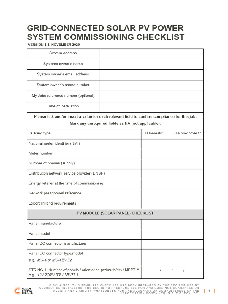 CEC Grid-connected-solar-pv-power-system-commissioning-checklist-v1.1 ...
