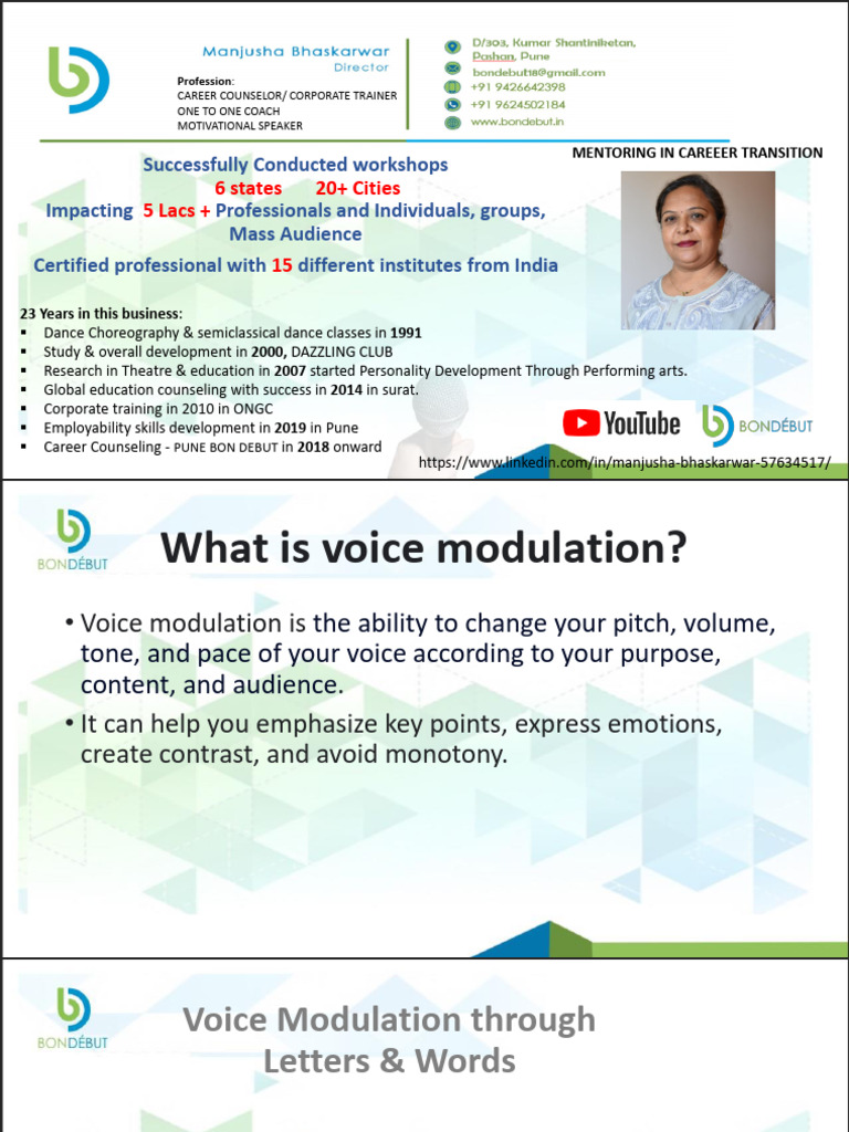 Voice Modulation With Bollywood | PDF | Human Communication | Linguistics