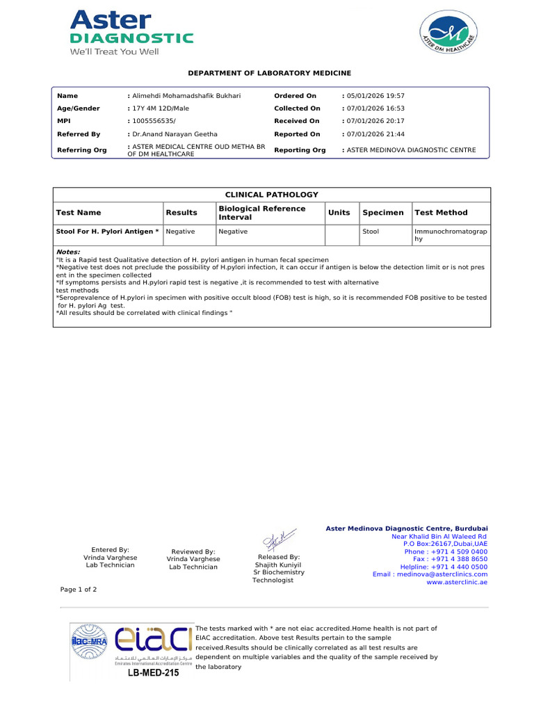 lab_report_27778846_20260109080511 | PDF | Microscopy | Medical Laboratory