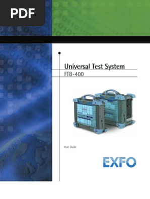 Exfo Ftb 400 Manual Computer Keyboard Touchscreen