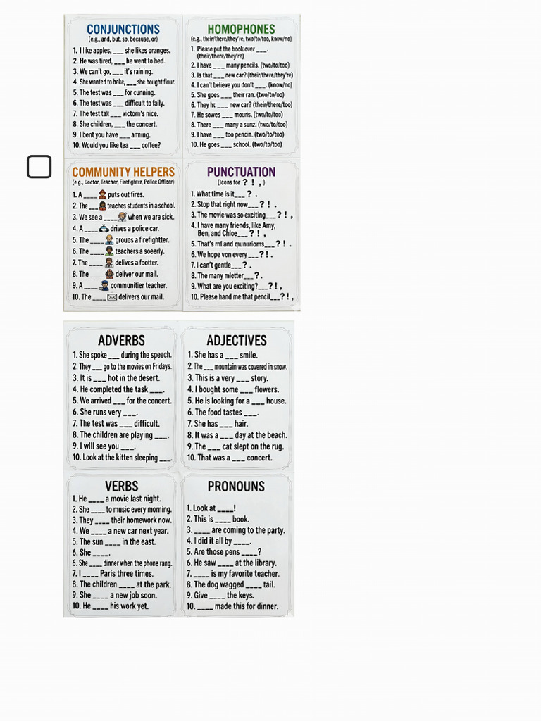English Work Sheets 1 | PDF