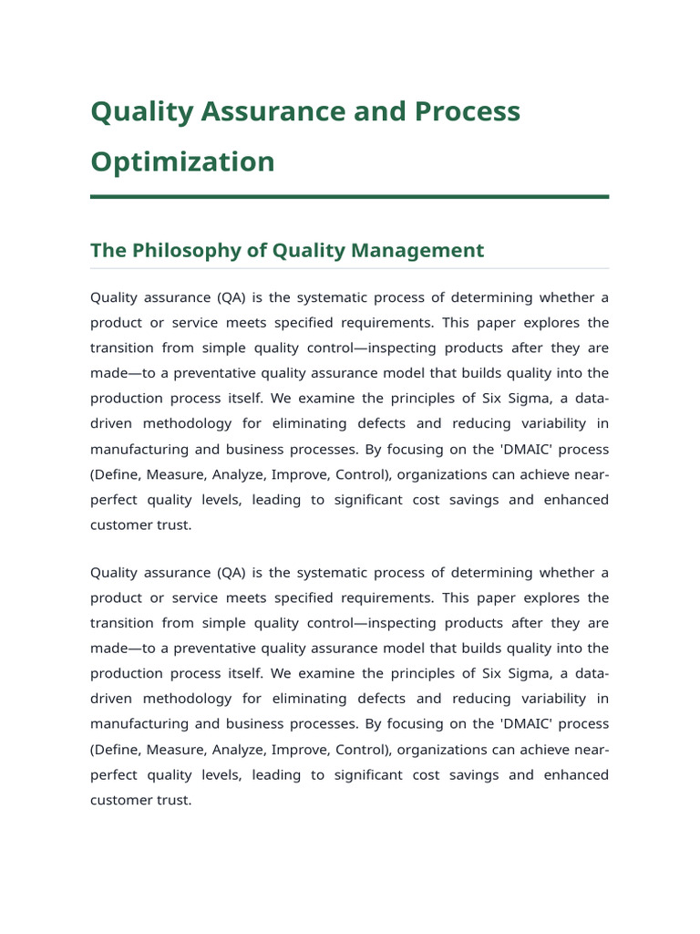 Quality_Assurance_and_Six_Sigma | PDF | Quality Assurance | Six Sigma
