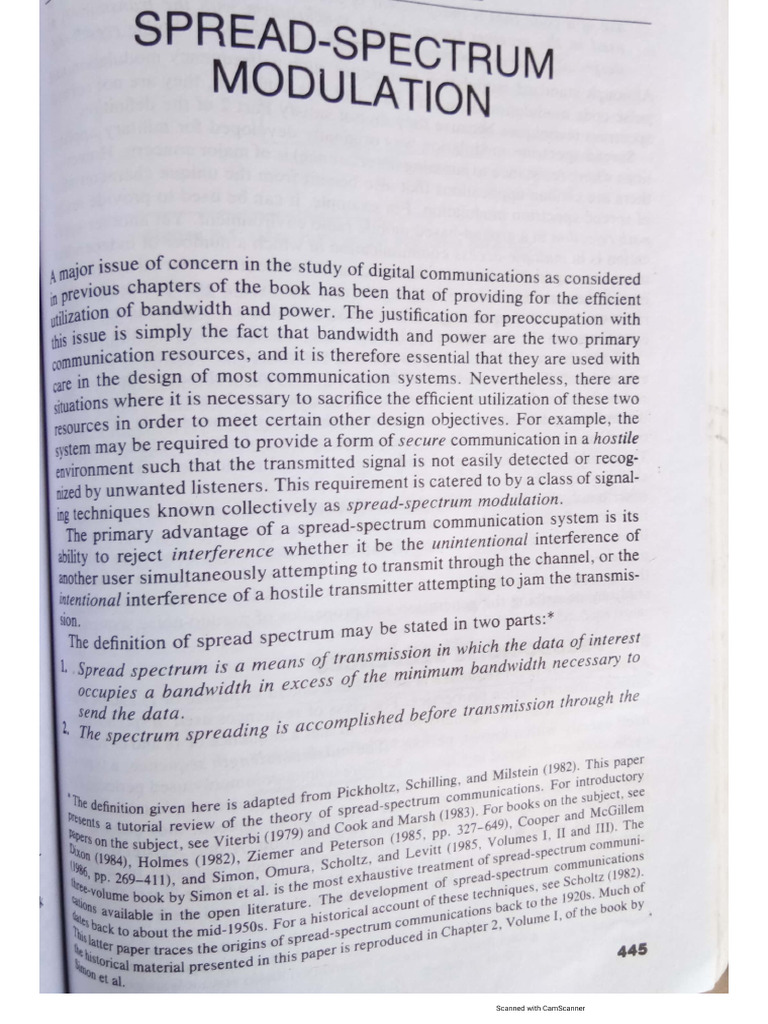Unit 5 Spread Spectrum Modulation | PDF