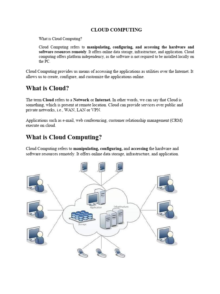 CLOUD COMPUTING-1 | PDF | Cloud Computing | Software As A Service