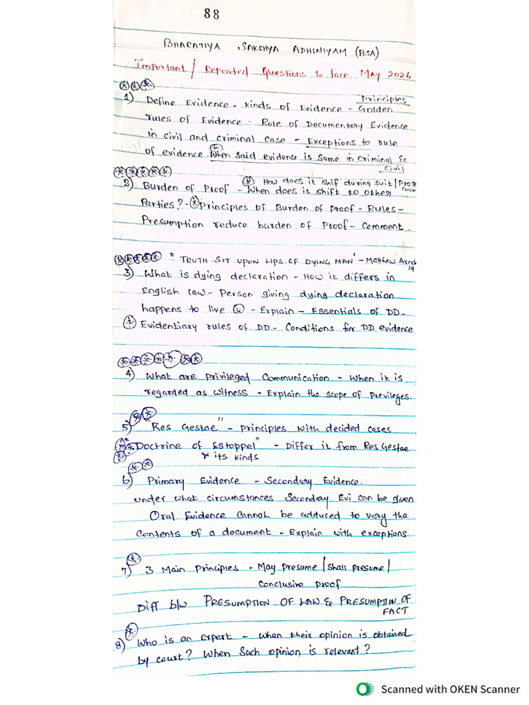 May 2026 - BSA Exam Important Questions From Previous Papers | PDF
