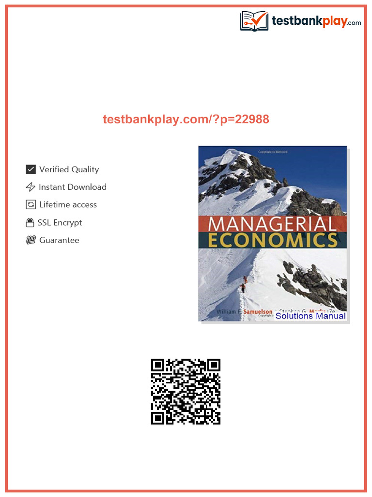 Managerial Economics 7th Edition Samuelson Solutions Manual newest ...