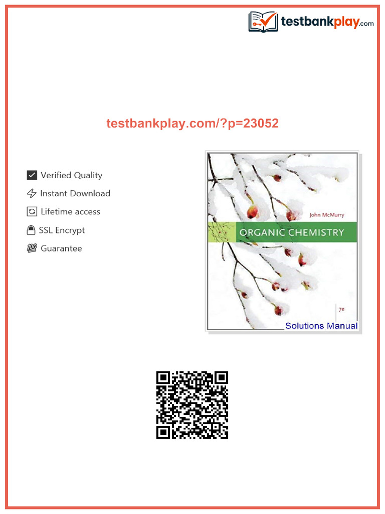Organic Chemistry 7th Edition Mcmurry Solutions Manual available full ...