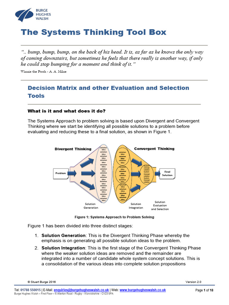 Decision Matrix Tool v2 | PDF | Eigenvalues And Eigenvectors | Matrix ...