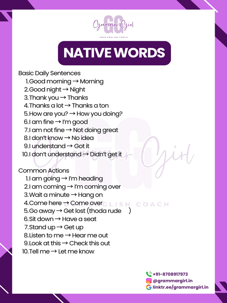 Native Words | PDF