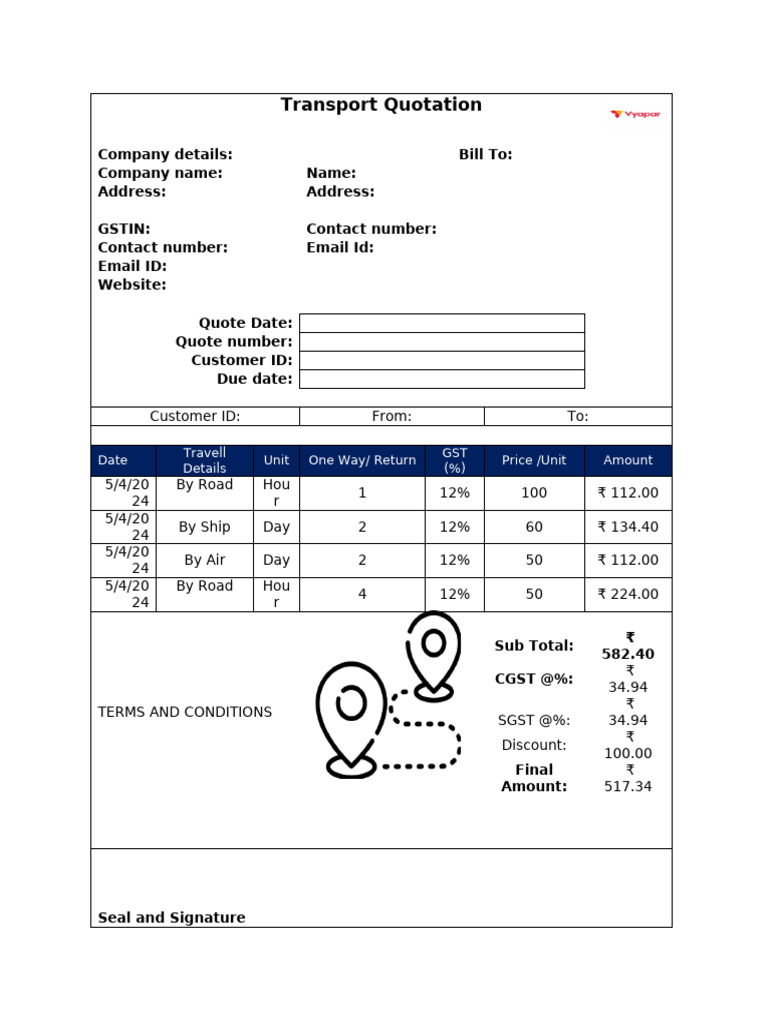 Transport Quotation Format 02.PDF | PDF