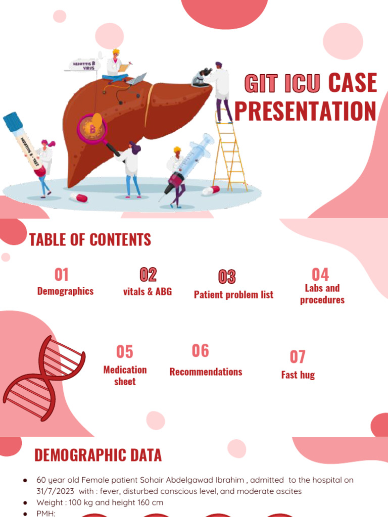 ICU case presentation about GIT | PDF | Sepsis | Shock (Circulatory)